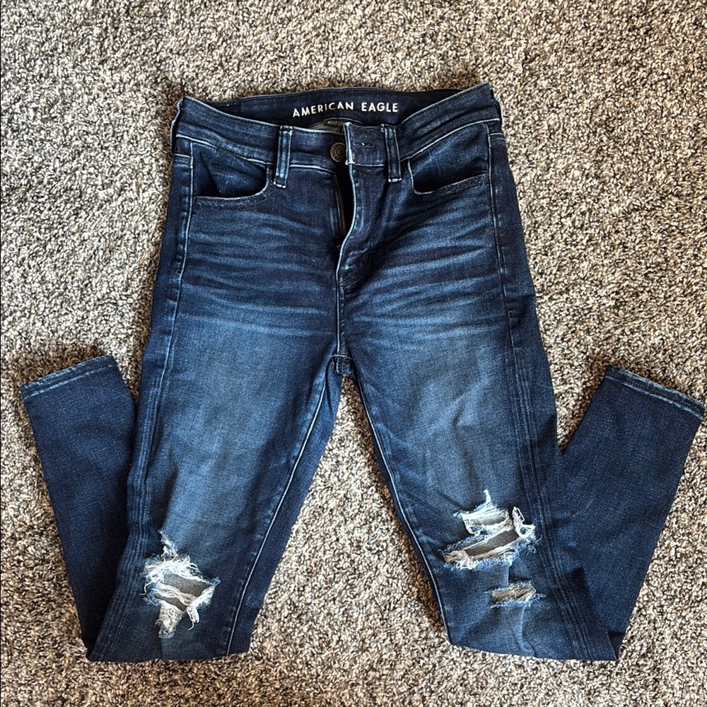 American Eagle Outfitters Ne(x)t Level Stretch Distressed Skinny Jeans